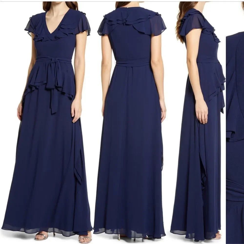 Shani Ruffle A-Line Gown